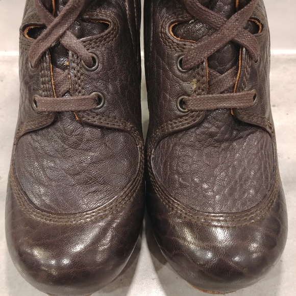 Chie Mihara Keiti Dark Brown Leather Womens 38 Lace Up Ankle Boots Made in Spain - Picture 6 of 16